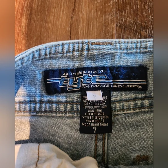 Tyte Flare Jeans Split Hem Light Wash Junior's Size 7 - Picture 14 of 15